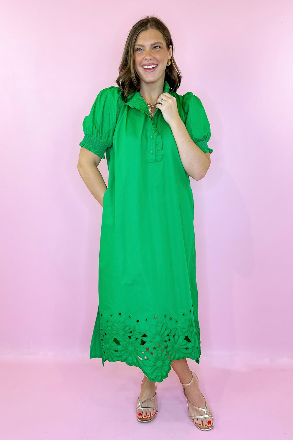 Put Together Perfectly Floral Hem Midi Dress