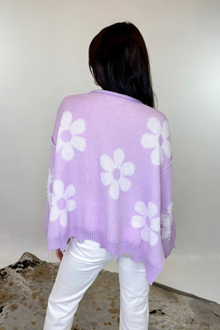 Hello Lovely Pearl Floral Sweater