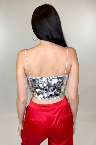 Stunning Nights Sequin Crop Top