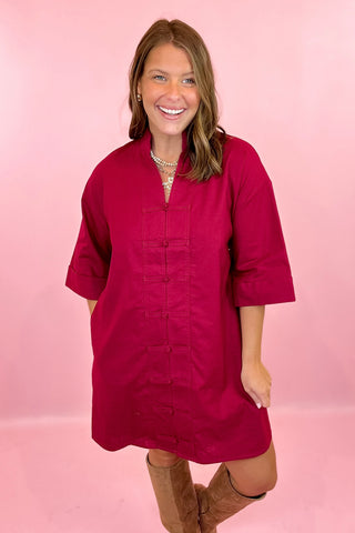 Made For More Mini Dress - Burgundy