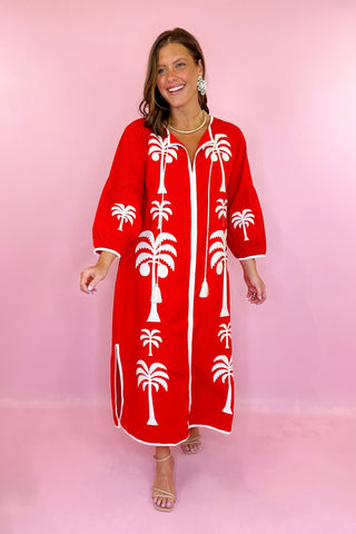 Victoria Dunn: Esme Midi Dress - Scarlet Petals