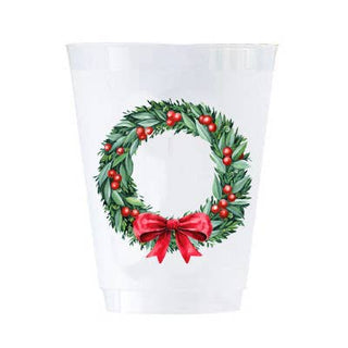 Berry Christmas Wreath Shatterproof Cups
