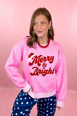 Merry & Bright Bucle Sweater - Pink