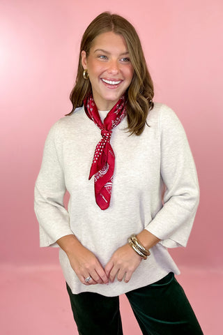 A Better Day Mock Neck Sweater - Cream