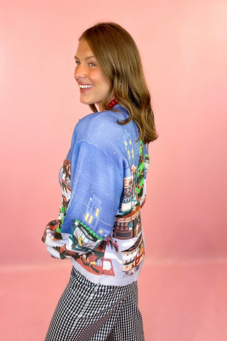 Queen Of Sparkles: Multi Christmas Market Button Up Cardigan