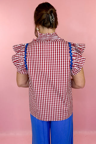 Just Darling Gingham Top - Red