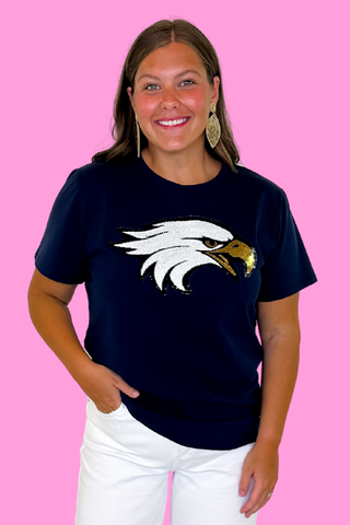 Sparkle City Sequin Eagle Head Tee (Reg + Curvey)