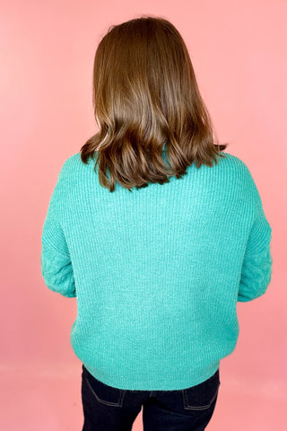 Fireside Whimsy Turtleneck Sweater - Green