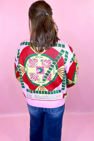 Queen Of Sparkles: Multi Mahjong Button Up Cardigan