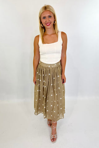 Bayside Brunch Midi Skirt