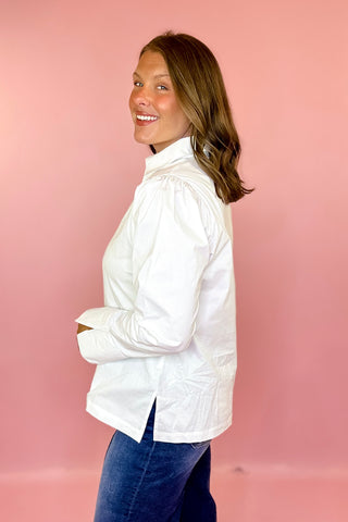 House Of MBR: Classic White Lana Relaxed Shirt