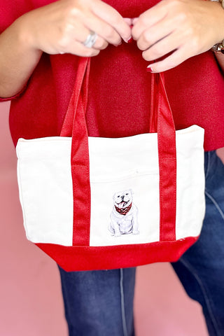 Sitting Bulldog Georgia Tote