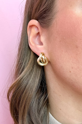 Dainty Gold Door Knocker Earrings