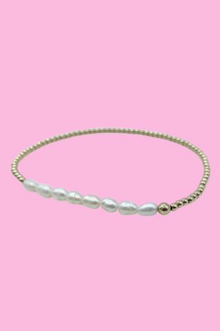 Petite Rice Pearl Row Bracelet