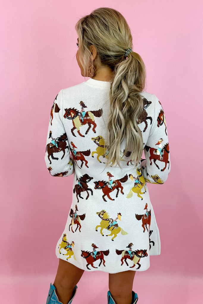 Queen Of Sparkles Horse Riders Knit Skater Dress