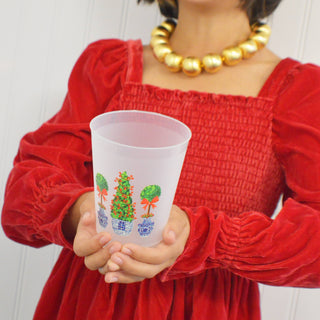 Christmas Topiaries Shatterproof Cups
