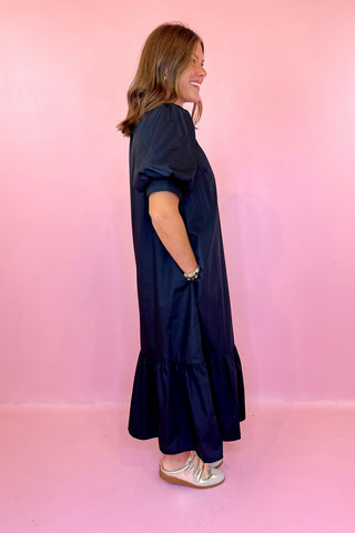 Stopping Time Midi Dress - Black