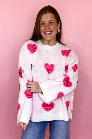 Heart Eyes Embroidered Sweater