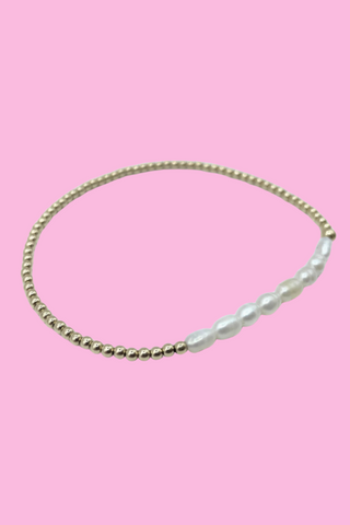 Petite Rice Pearl Row Bracelet