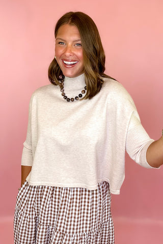 Kerisma: Aja Ortho Solid Knit Top - Ecru