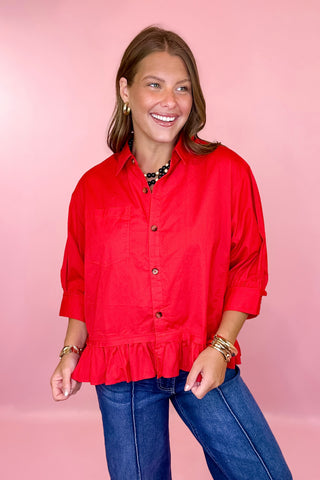 Write Me Back Button Front Top - Red
