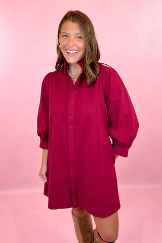 That Settles It Mini Dress - Crimson
