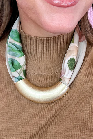 Sage Flower Bandana Scarf