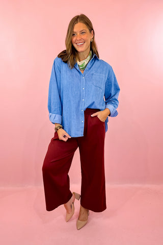 Through Every Change Chambray Denim Top - Denim