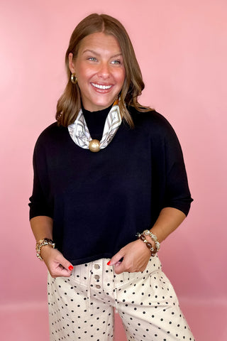 Kerisma: Aja Ortho Solid Knit Top - Black
