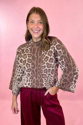 Worth The Risk Cheetah Sweater - Mocha