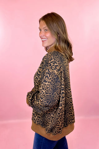 Cheetah Mock Neck Sweatshirt