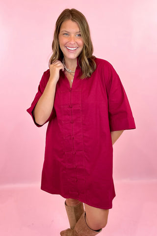 Made For More Mini Dress - Burgundy
