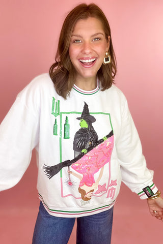 Queen Of Sparkles: Elphaba & Glinda Card Sweatshirt