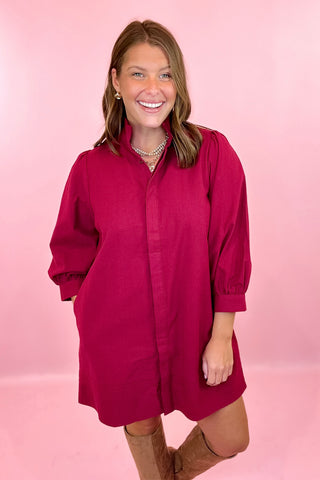 That Settles It Mini Dress - Crimson