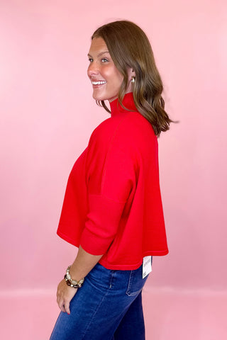 Kerisma: Aja Ortho Solid Knit Top - Red