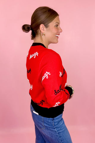 Stewart Simmons: Dawgs Rope Embroidered Cardigan