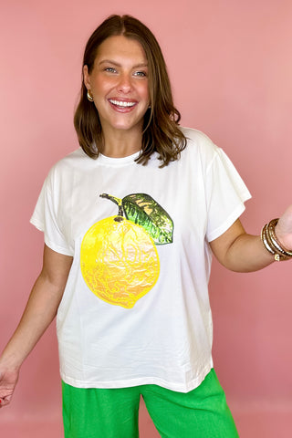 Queen Of Sparkles: White Lemon Tee