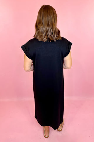 Effortless Style Midi Dress - Black