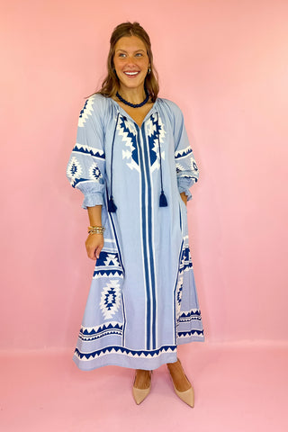 Victoria Dunn: Lola Maxi Dress - Harbor Diamond