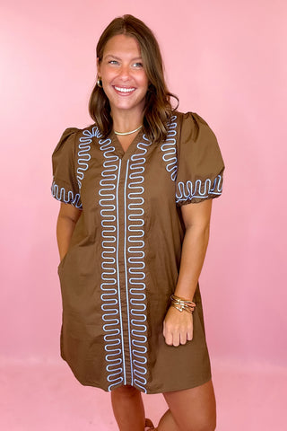 Everything I Imagined Mini Dress- Brown