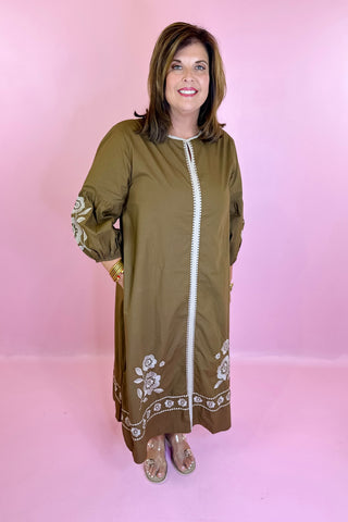 Victoria Dunn: Sienna Midi Dress - Rustic Petal