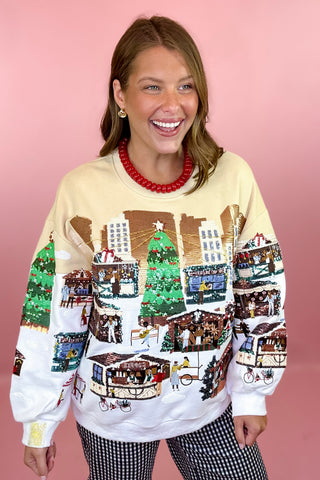 Queen Of Sparkles: Multi Christmas Market Sweatshirt