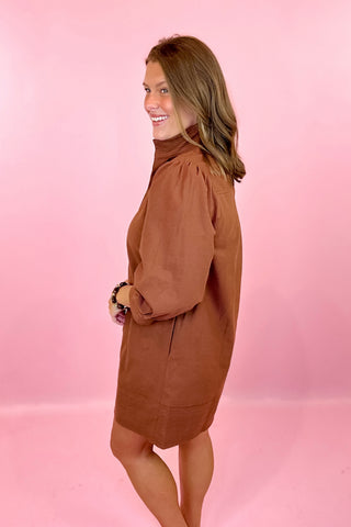 That Settles It Mini Dress - Brown