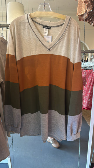 Curvey Favorite Of All Colorblock Top