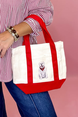Sitting Bulldog Georgia Tote