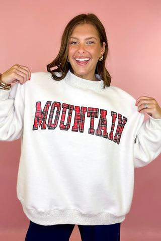 Lake/Mountains Reversible Mock Sweatshirt - Grey