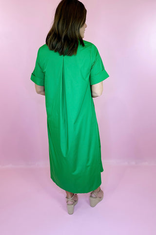 Soft Statement Midi Dress - Green