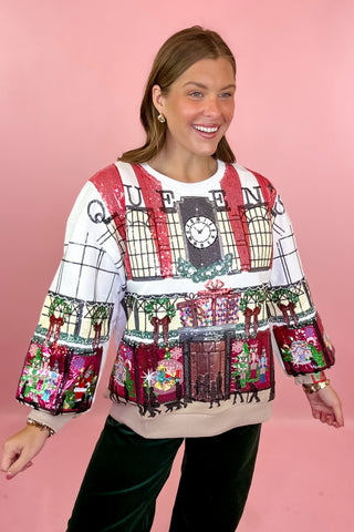 Queen Of Sparkles: Multi Store At Christmas Time Window Display Sweatshirt