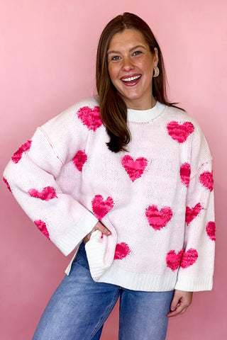 Heart Eyes Embroidered Sweater