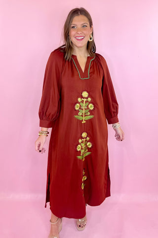 Better Believe It Floral Maxi Dress - Chesnut